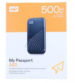 Western Digital External Ssd Hard Drive - Wd My Passport Ssd 500gb Midnight Blue Cross Compatible Usb 3.2 Gen-2 And Usb-c 1050mb-s Read 1000mb-s Write Pc & Mac Co