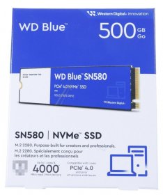 Western Digital Internal Ssd Drive - Wd Blue Sn580 Nvme Ssd 500gb M.2 Pcie Gen4
