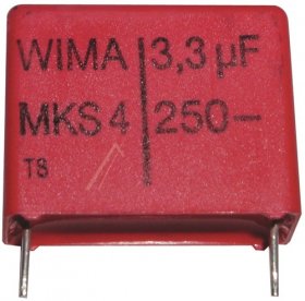 Wima Mks4 Pulse Capacitor - 3,3uf-250v Mks4 Cond Polst Metal. Rm22,5-rohs-