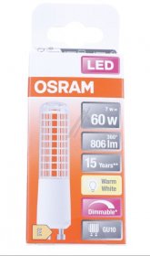 Osram Gu10 Led-emitter - T Slim Dim 60 320 ° 7 W-2700 K Gu10 220-240v - LEDTSLIM60D 7W