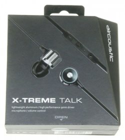 Aircoustic Headset - X-treme Talk 32211 Premium Headset Microphone Metal Housing Black-silver