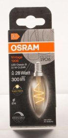 Osram Lamp - 1906lclb28d 3 1 Vintage 1906 Led Classic A b p Slim Filament Dimmable 3 1w 927 Clear E14