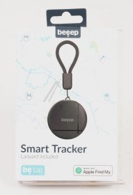 Beeep Communicator - 80551 Beeep Betag Find My Tracker Schwarz & Schlusselanhanger Schwarz - 1 Pack
