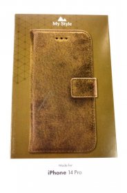 Mystyle Leather Bag Gsm - 28032 My Style Flex Wallet For Apple Iphone 14 Pro Olive