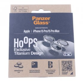 Panzerglass Display Protective Film - 1197 Panzerglass Hoops Camera Lens Protector Iphone 15 Pro | 15 Pro Max | White Titanium