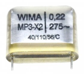Wima X2 Emi Suppression Capacitor M - 0 22uf-275v Mp3-x2 Capacitor P=22 5 -rohs- 220nf