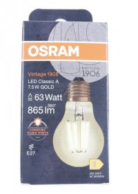 Osram E27 Led-emitter - Filament Led Vintage 1906, 8w, E27, 230 V
