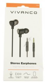 Vivanco Headset - Wevvsp10_bk 61738 In Earphones With Silicone Buds