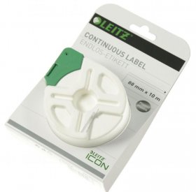 Leitz Colour Cartridge - Schriftband Schwarz Auf Weiss 88mm -10m Fur Leitz Icon