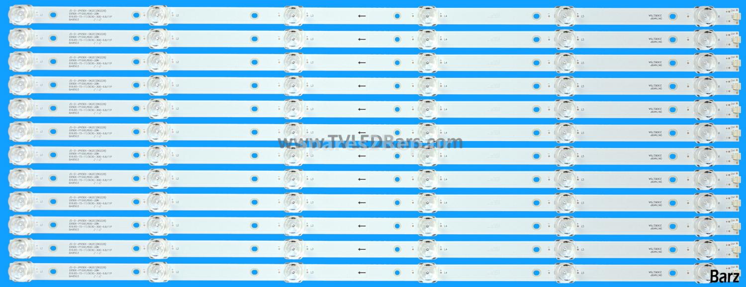 Electriq LED Backlight Array electriQ eiQ-CV65UHDT2SMH CV65UHDT2SM JS-D-JP65EK-062EC / JS-D-JP65EU-062EC E65EU1000 12pcs