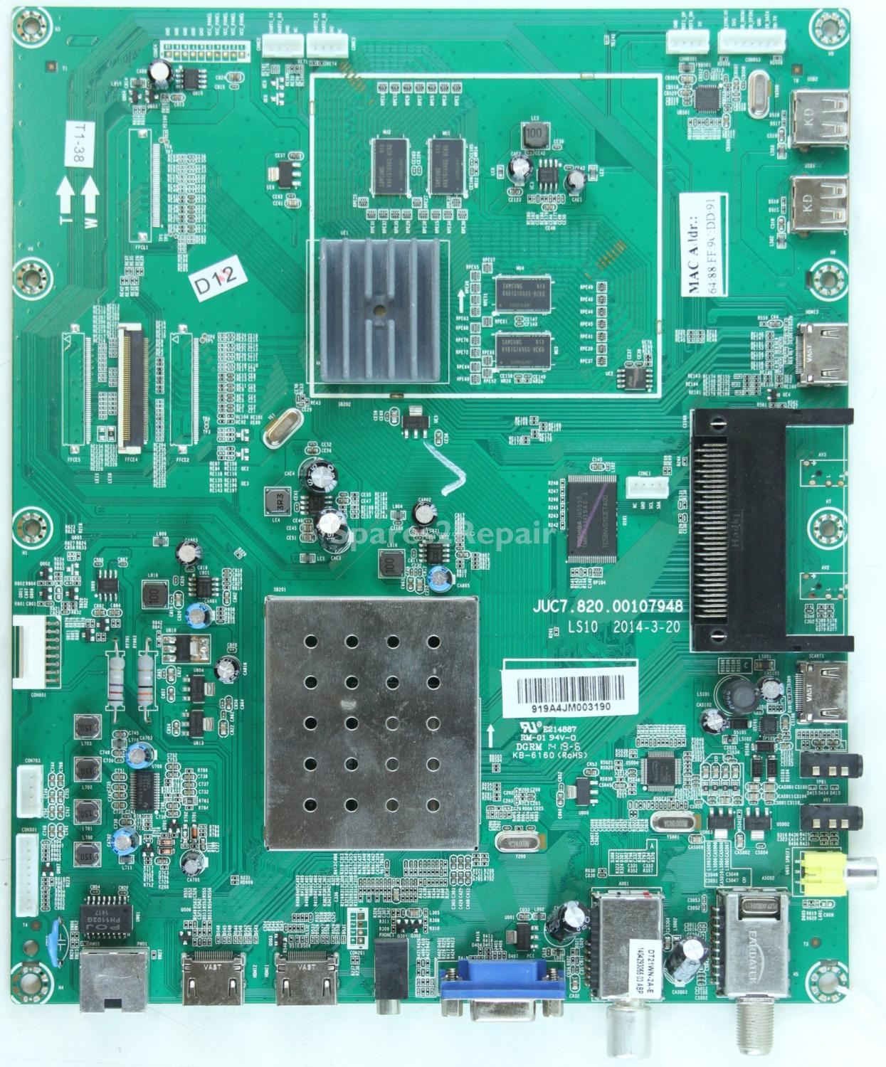 Changhong UHD55C5500IS - Main AV - JUC7.820.00107948 - C550F14-E1-L