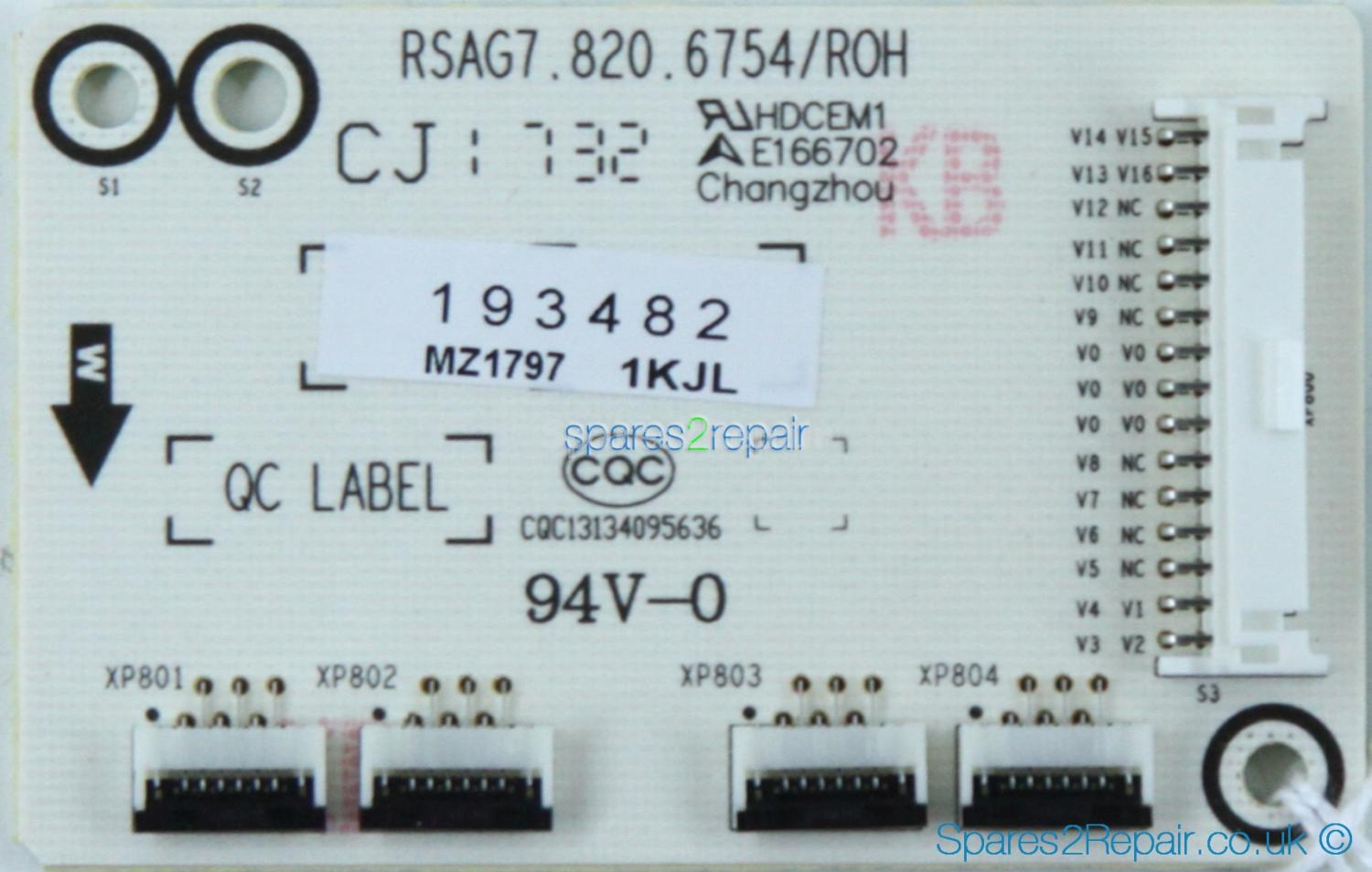 Hisense H65N6800UK - Connector Board - RSAG7.820.6754/ROH - CQC13134095636