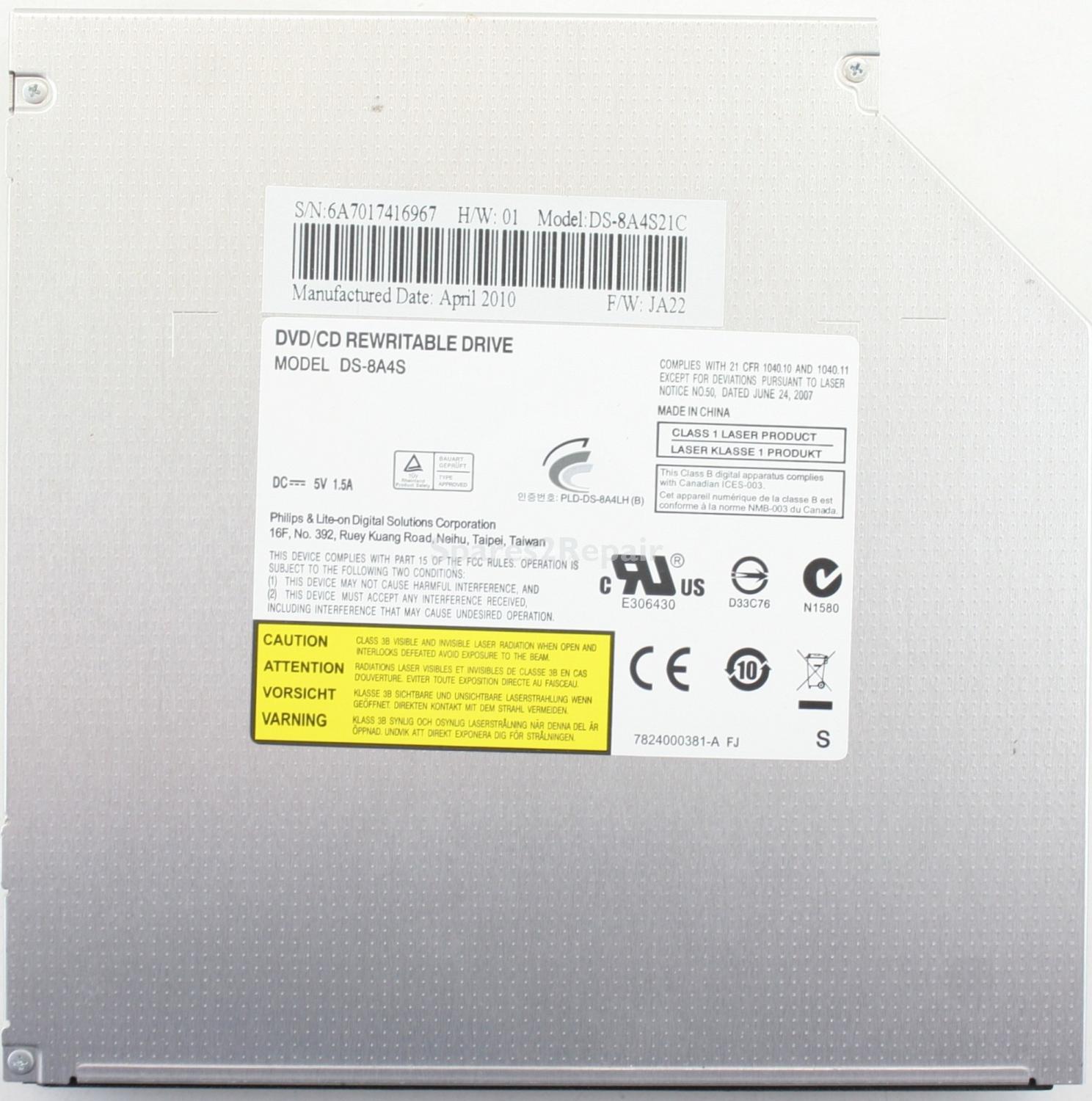 Philips and Lite-On - DVD-RW - DS-8A4S - DS-8A4S21C - SATA