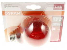 Osram E27 Led-emitter - Led Star Deco Classic,e27,1,6 W, Rot
