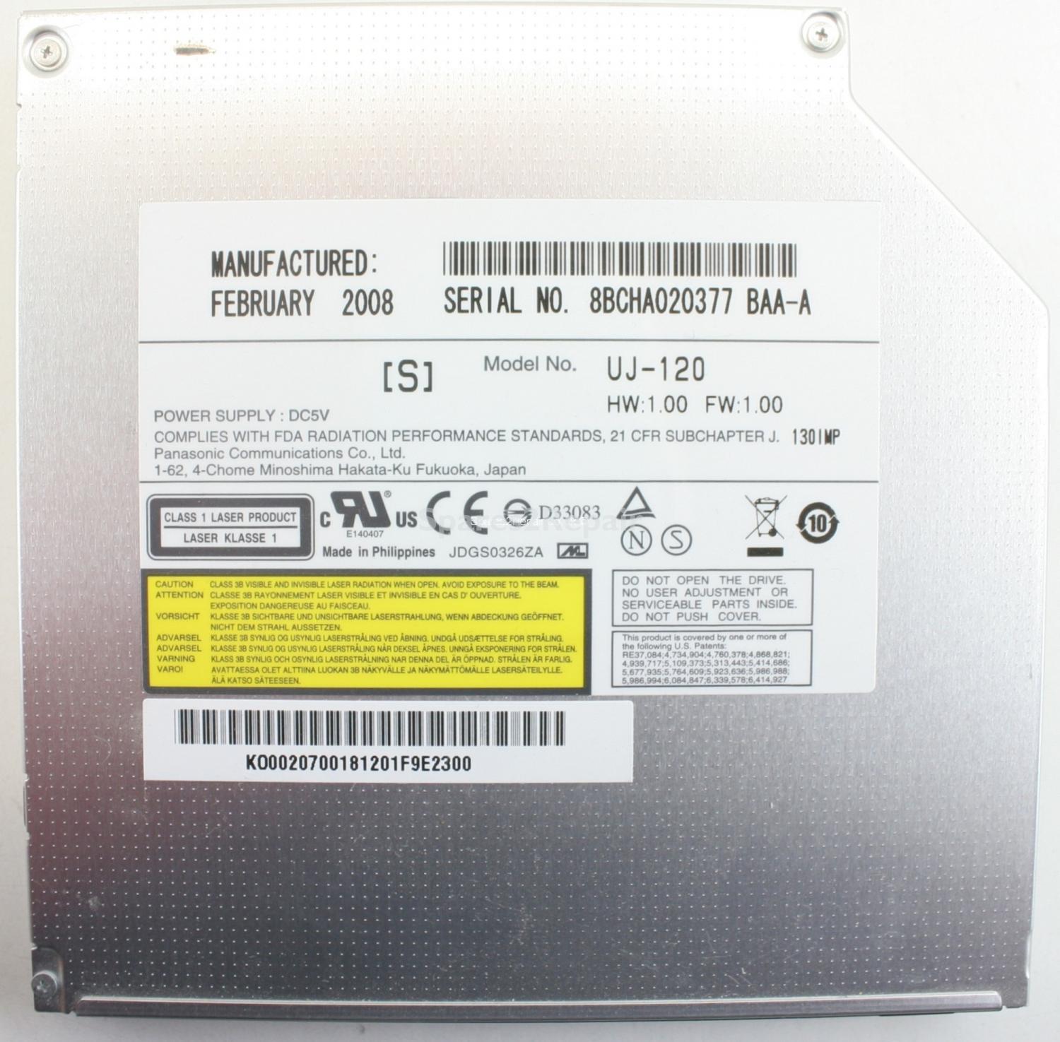 Panasonic Communication Co - BD-ROM - UJ-120 - PATA