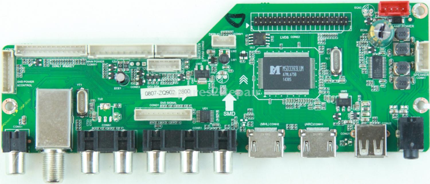 RCA LED32C45RQD - Main AV - MK-RE01-140807-ZQ902 - FRE01M3393LNA23-A2 - LD.M3393.B